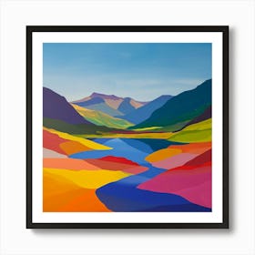 Colourful Abstract Cairngorms National Park Scotland 4 Art Print