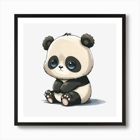 Cute Panda Bear Animal Cartoon Art Print