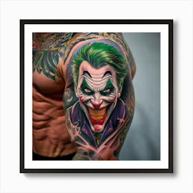 Joker Tattoo 3 Art Print