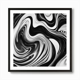 Black and White Abstract Art 15 Art Print