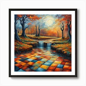 River In The Forest Art Print