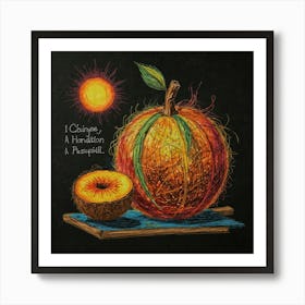 Change A Wonderful Peach Art Print