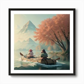 Raft On The Lake By Charles Dyson In Year 2024 Poster