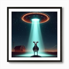 Alien Cow 2 Art Print