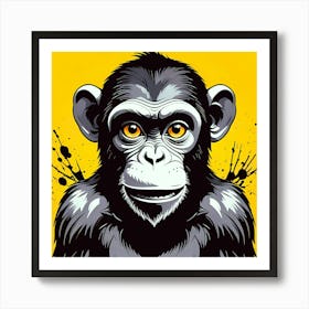 "Monkey Business" A Chimpanzee Artwork For Kids Art Print