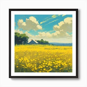 Yellow Field 3 Art Print