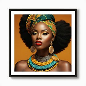 A Beautiful African Women Culture Art Print