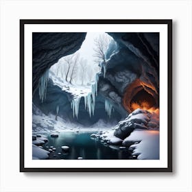 Ice Cave 2 Art Print