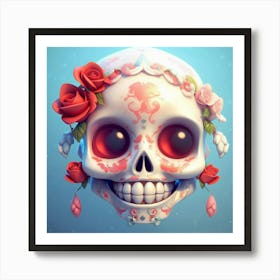 Day Of The Dead Skull 7 Art Print