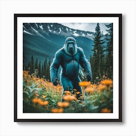 Big foot In The garden of flowers Art Print