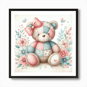 Patchwork Bear 11 Poster