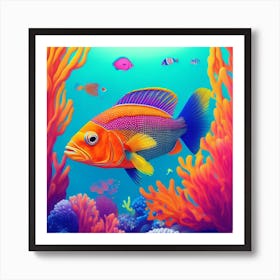 Colorful Fish In The Sea 1 Art Print