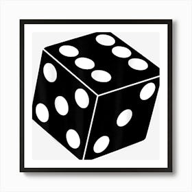 Black Gaming Dice Halloween Costume Cool Quirky Funny Art Print