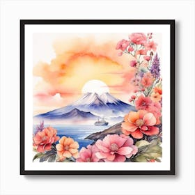 Mount Fuji In Japan Views Art Print