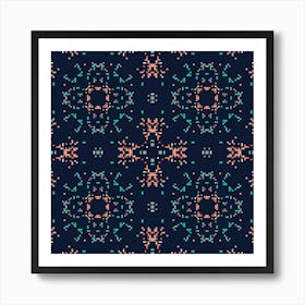 Ethnic boho seamless pattern. Patchwork texture. Weaving. Traditional ornament. 1 Art Print