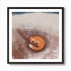 Winters Sleep Square Art Print