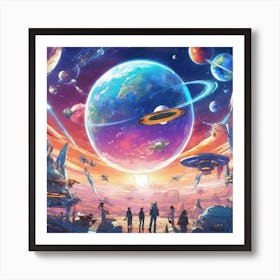 Space Aliens Art Print