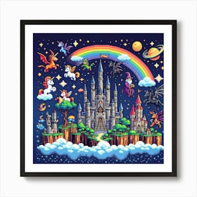 8-bit magical kingdom Art Print