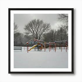 Park In The Snow Art Print