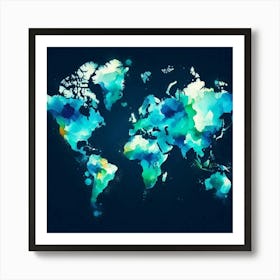 World Map 16 Art Print