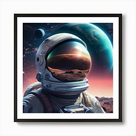 Astronaut In Space 2 Art Print