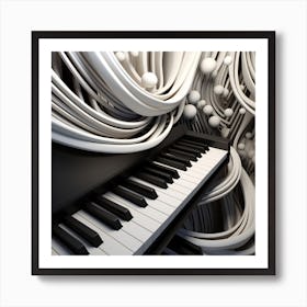 Abstract Piano 2 Art Print