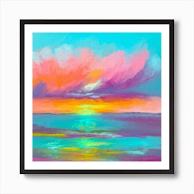 Abstract Sea View Art Print