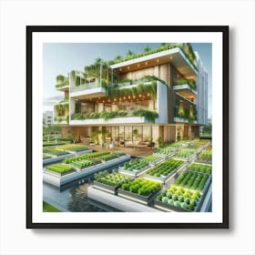 Urban Farming In Dubai Art Print