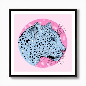 Snow Leopard Square Art Print