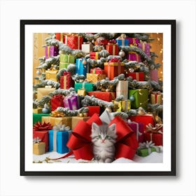 Leonardo Phoenix 09 A Majestic Snowflocked Christmas Tree Over 0 Art Print