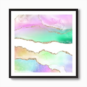 Rainbow Agate Texture 07 Art Print