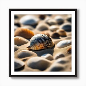 Shells On The Beach 1 Art Print