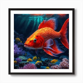 Red fish 3 Art Print