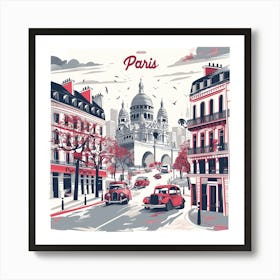 Paris Paris Paris Paris Art Print