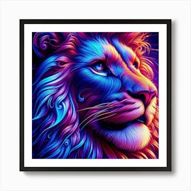 Lion Painting Art Print