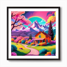 House In The Mountains 1 Art Print