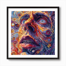 Abstract Psychedelic Painting 1 Art Print