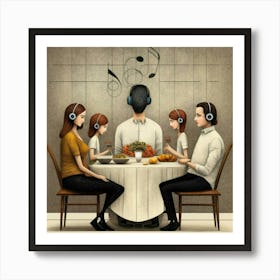 Family Dinner 3 Art Print