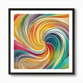 Swirl of colors   Art Print