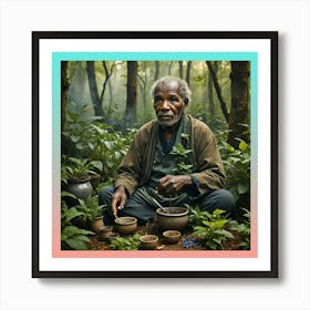 Old Man In The Forest Art Print