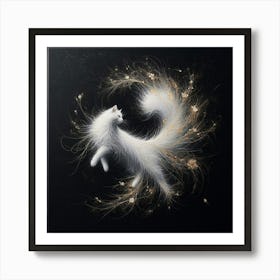 White Cat 1 Art Print