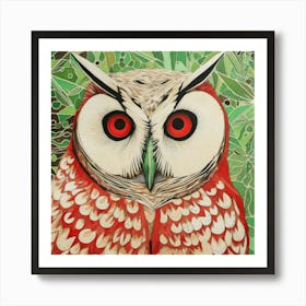 Abstract Snowy Owl 2 Art Print