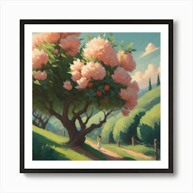 Peach Tree Art Print