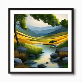 Landscape Painting 64 Art Print