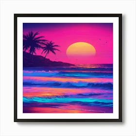 Sunset Painting Art Print