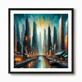 Futuristic Cityscape 10 Art Print