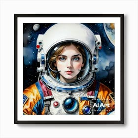 Space Girl Art Print