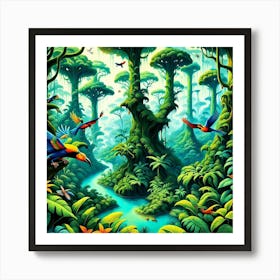 Tropical Jungle Art Print