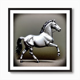 Silver Horse Art Print