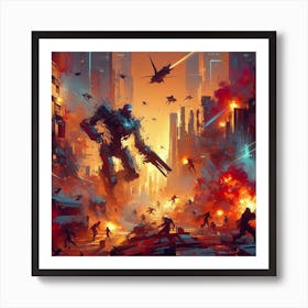 Futuristic City 1 Art Print